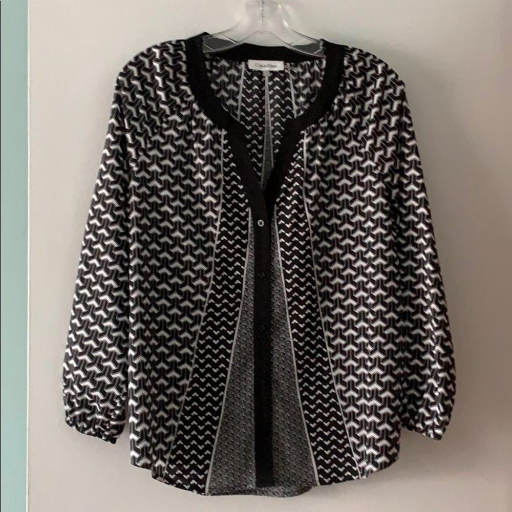 Calvin Klein long-sleeve blouse (size small)